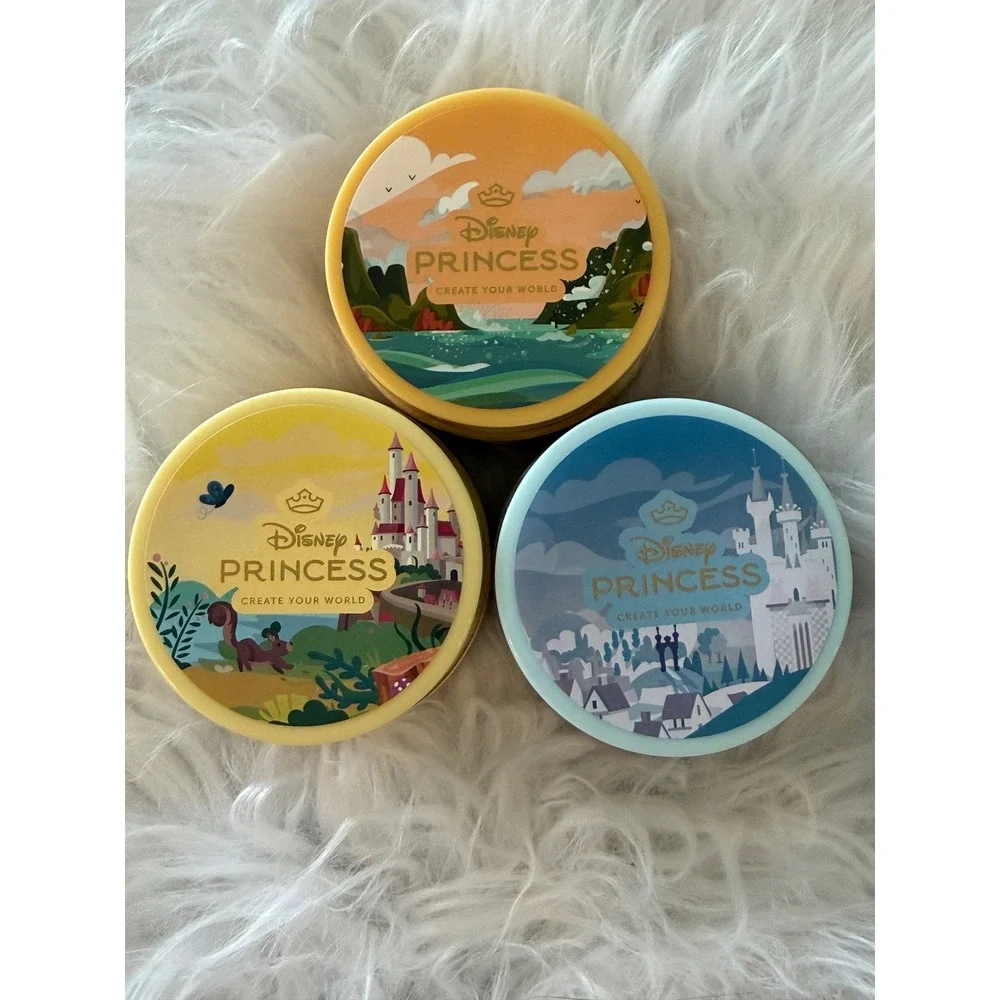 Disney Princess Body Scrub Set Apple Hibiscus Coconut Vanilla Rose 3 Pack 3.38oz
